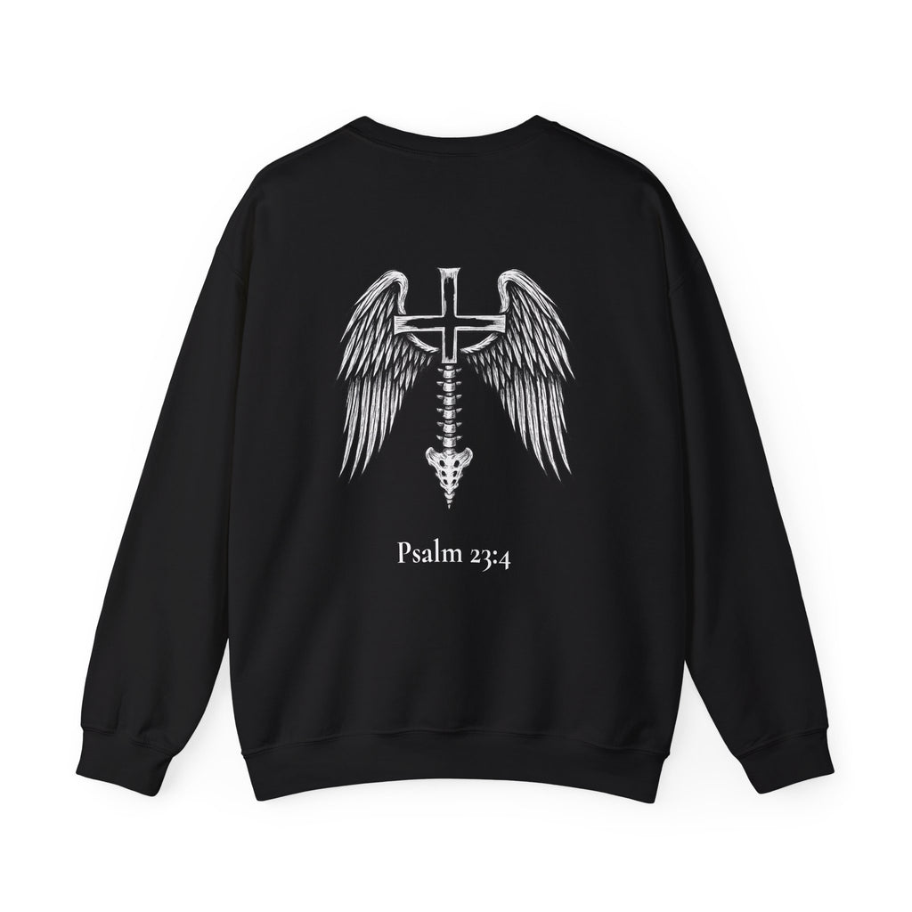 Christian Crewneck Sweatshirt — Psalm 23:4