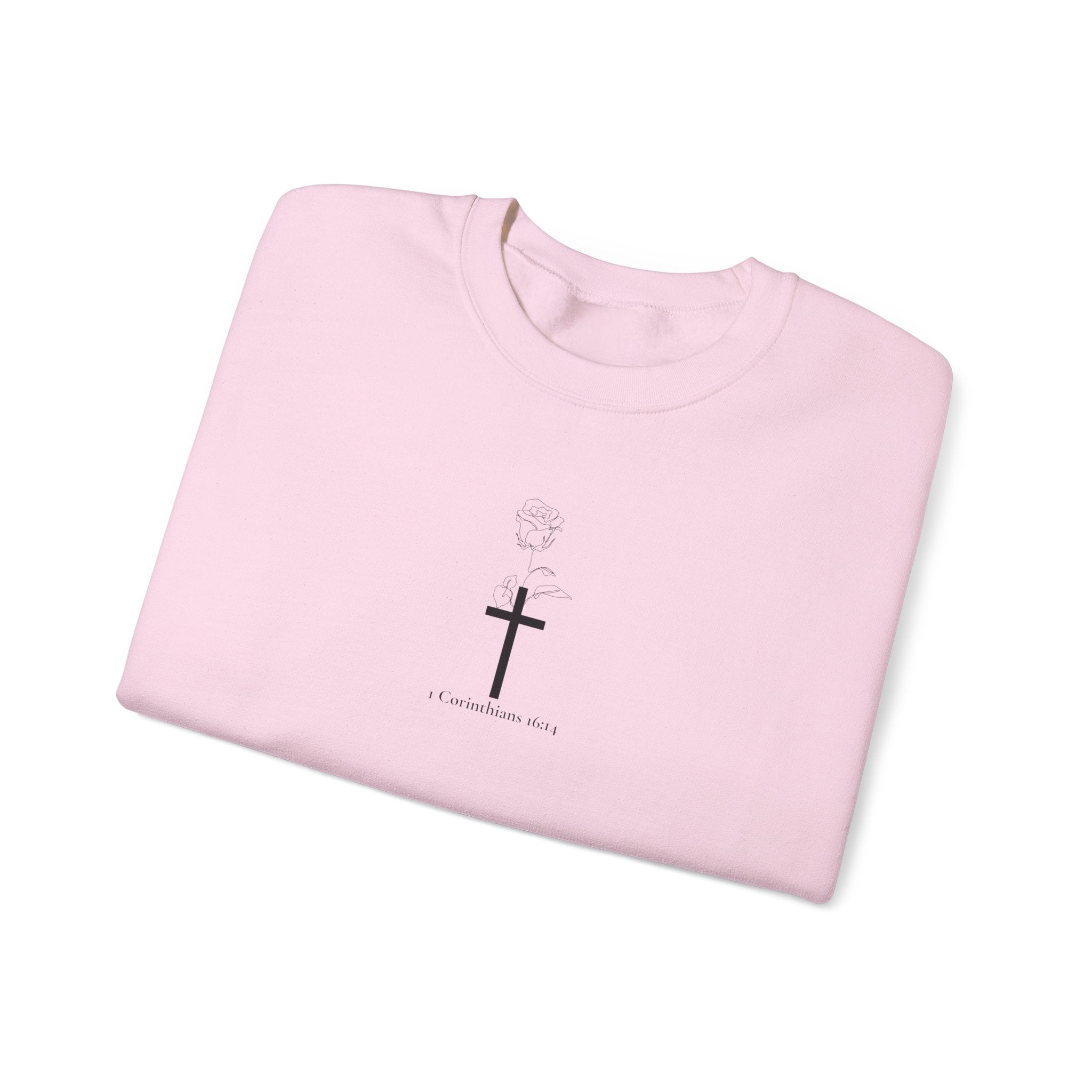 Floral Cross Crewneck Sweatshirt
