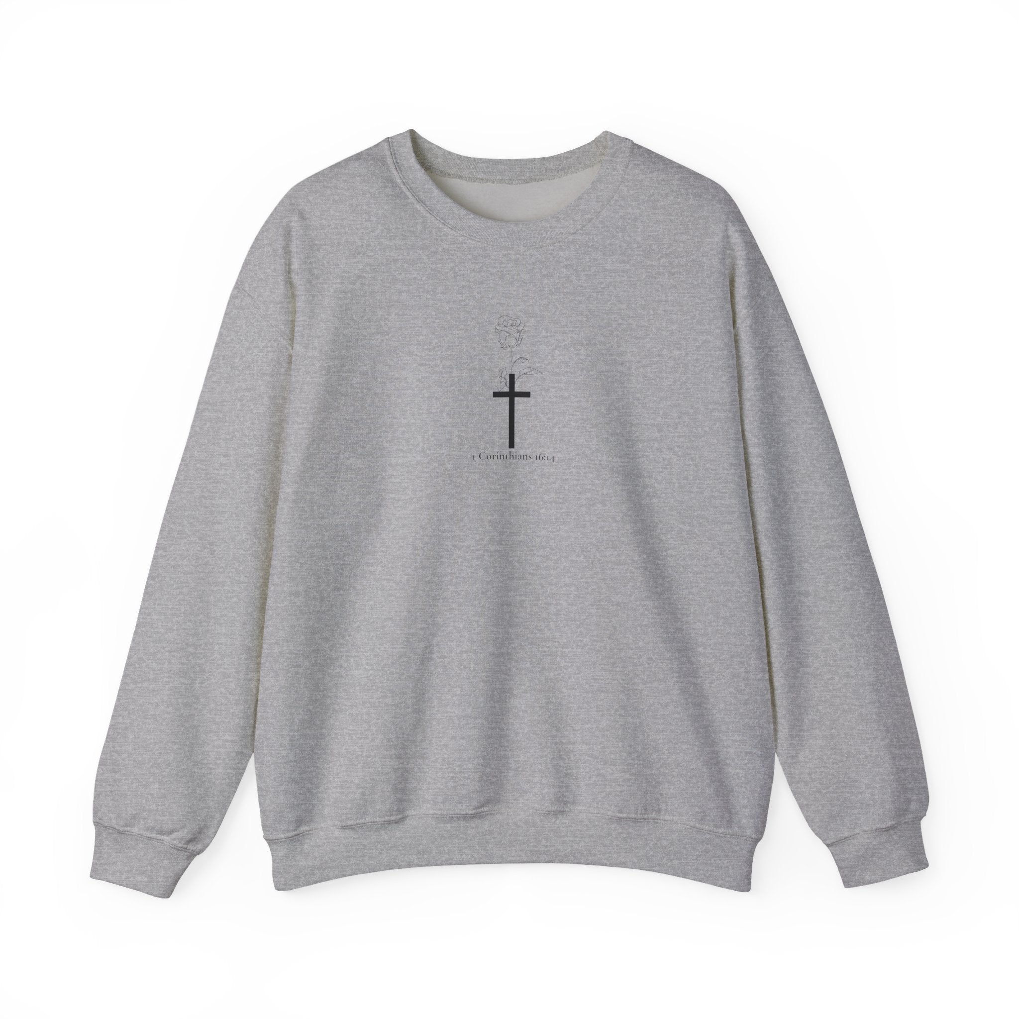 Floral Cross Crewneck Sweatshirt
