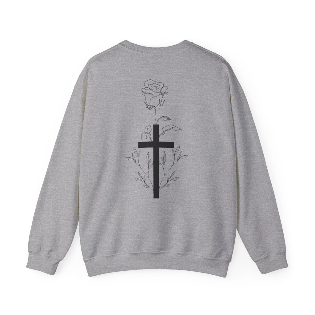 Floral Cross Crewneck Sweatshirt