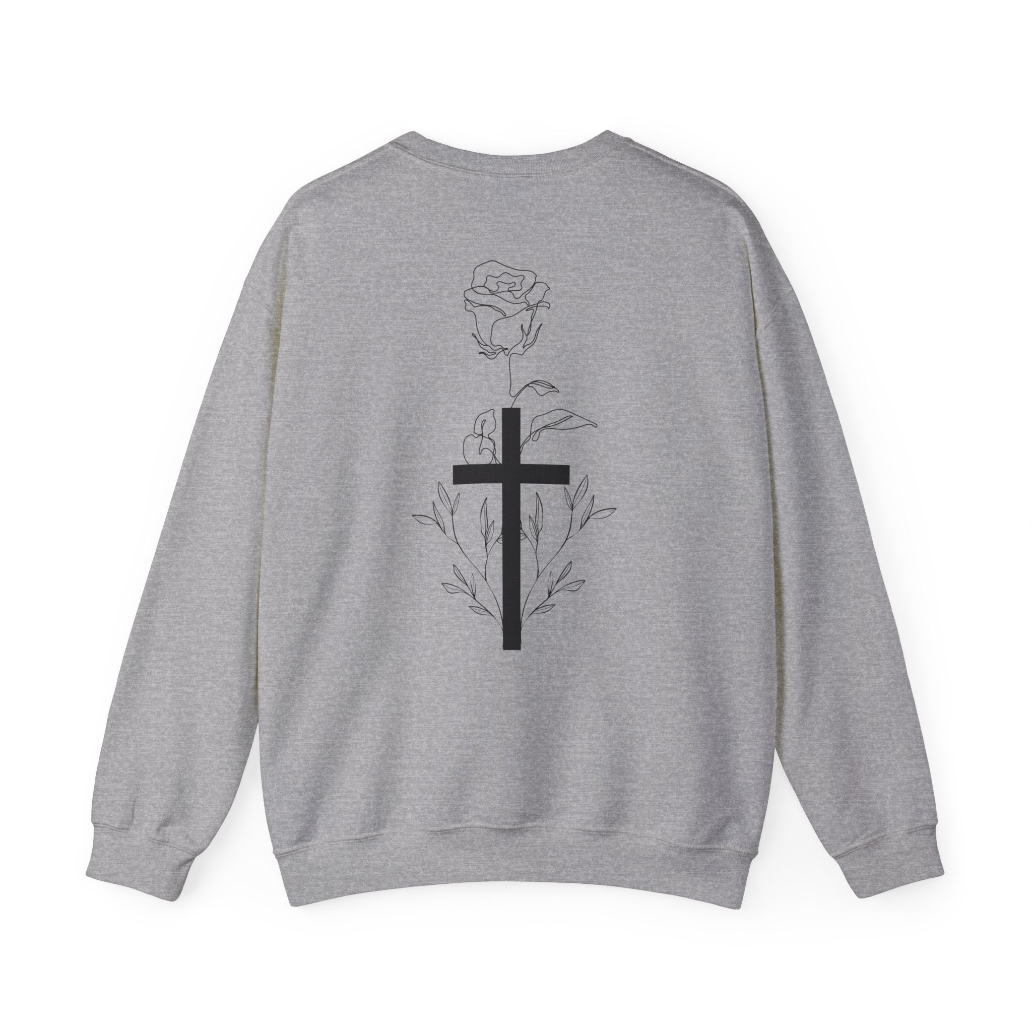Floral Cross Crewneck Sweatshirt