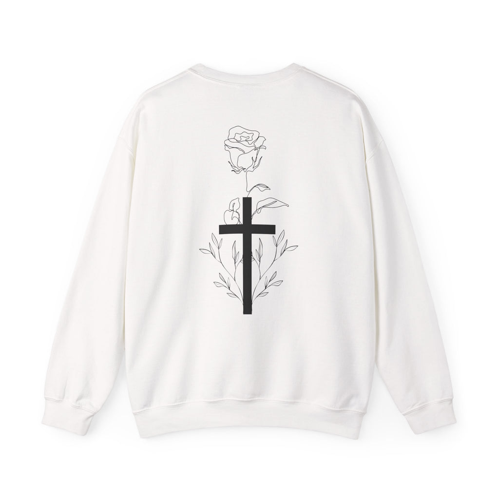 Floral Cross Crewneck Sweatshirt