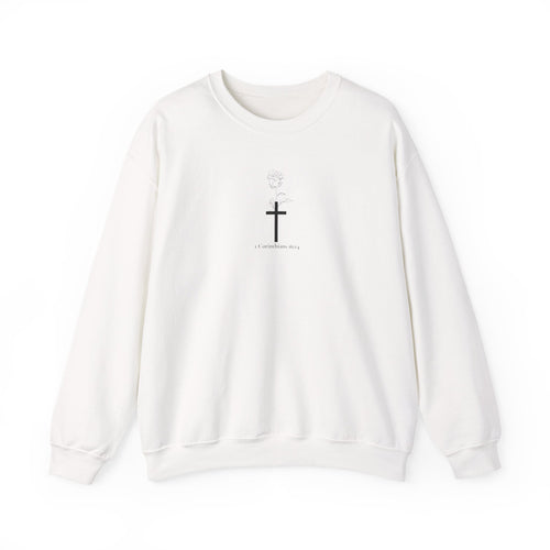 Floral Cross Crewneck Sweatshirt