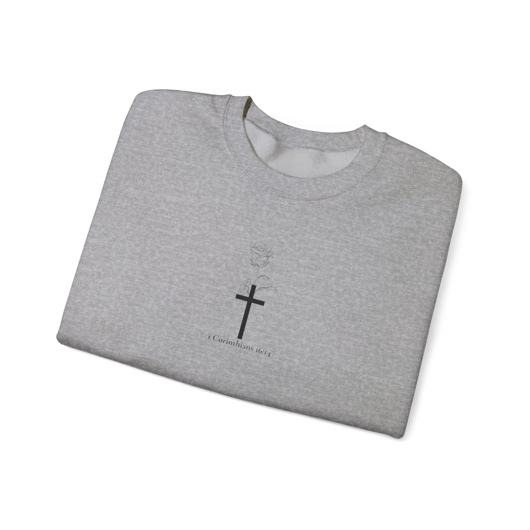 Floral Cross Crewneck Sweatshirt