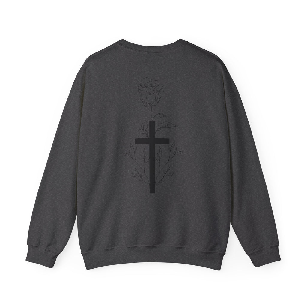 Floral Cross Crewneck Sweatshirt