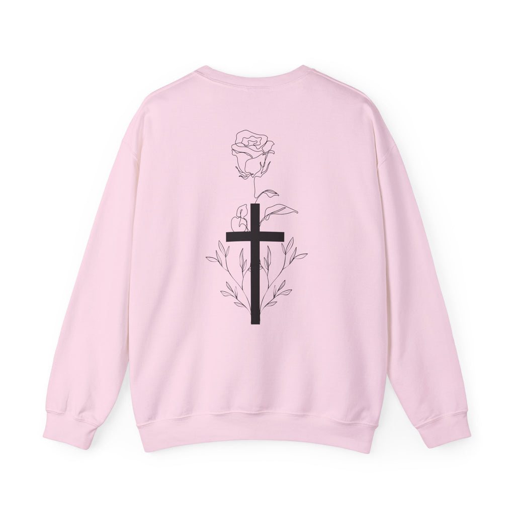 Floral Cross Crewneck Sweatshirt