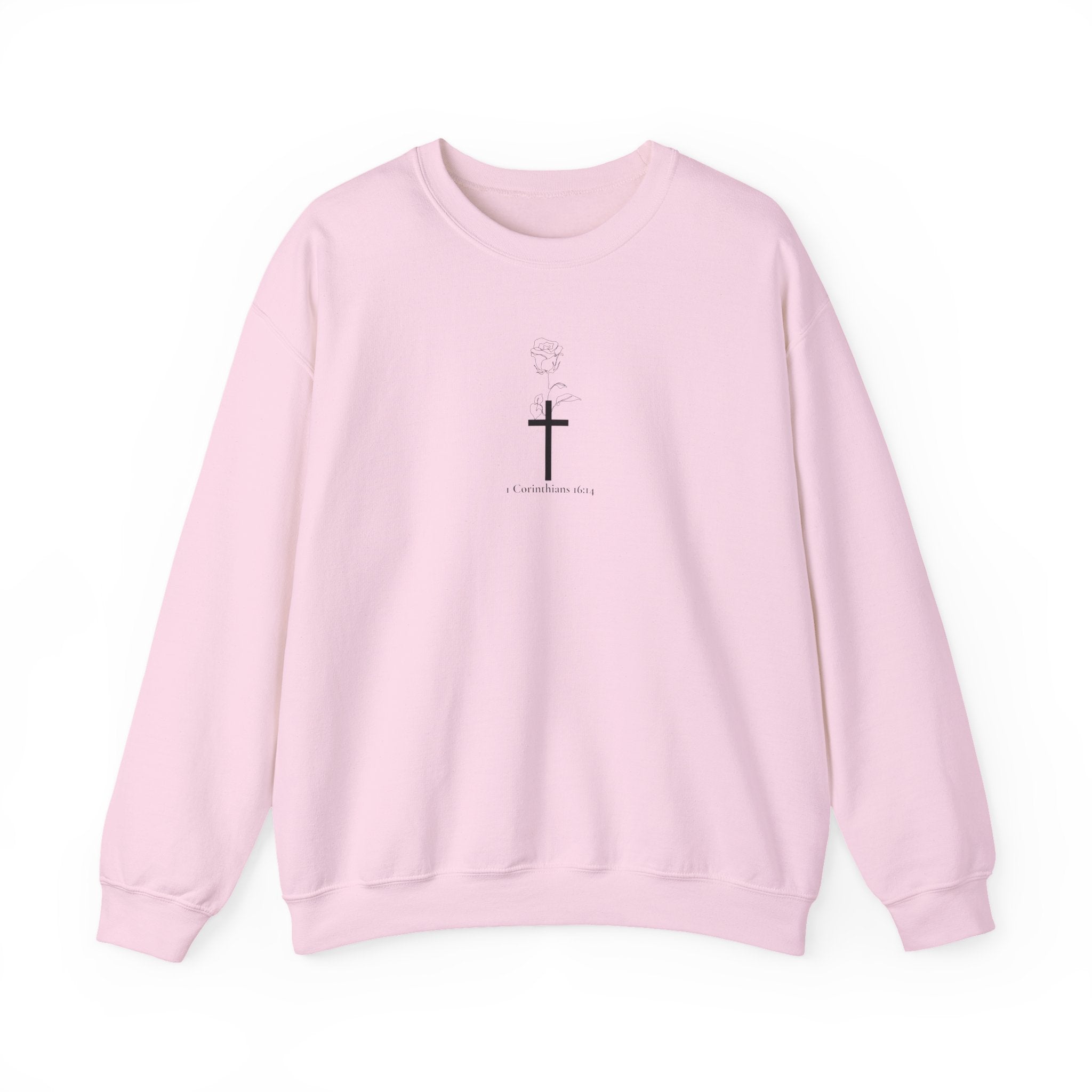 Floral Cross Crewneck Sweatshirt