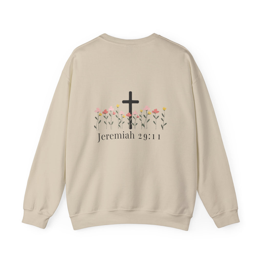 Jeremiah 29:11 Floral Cross Crewneck