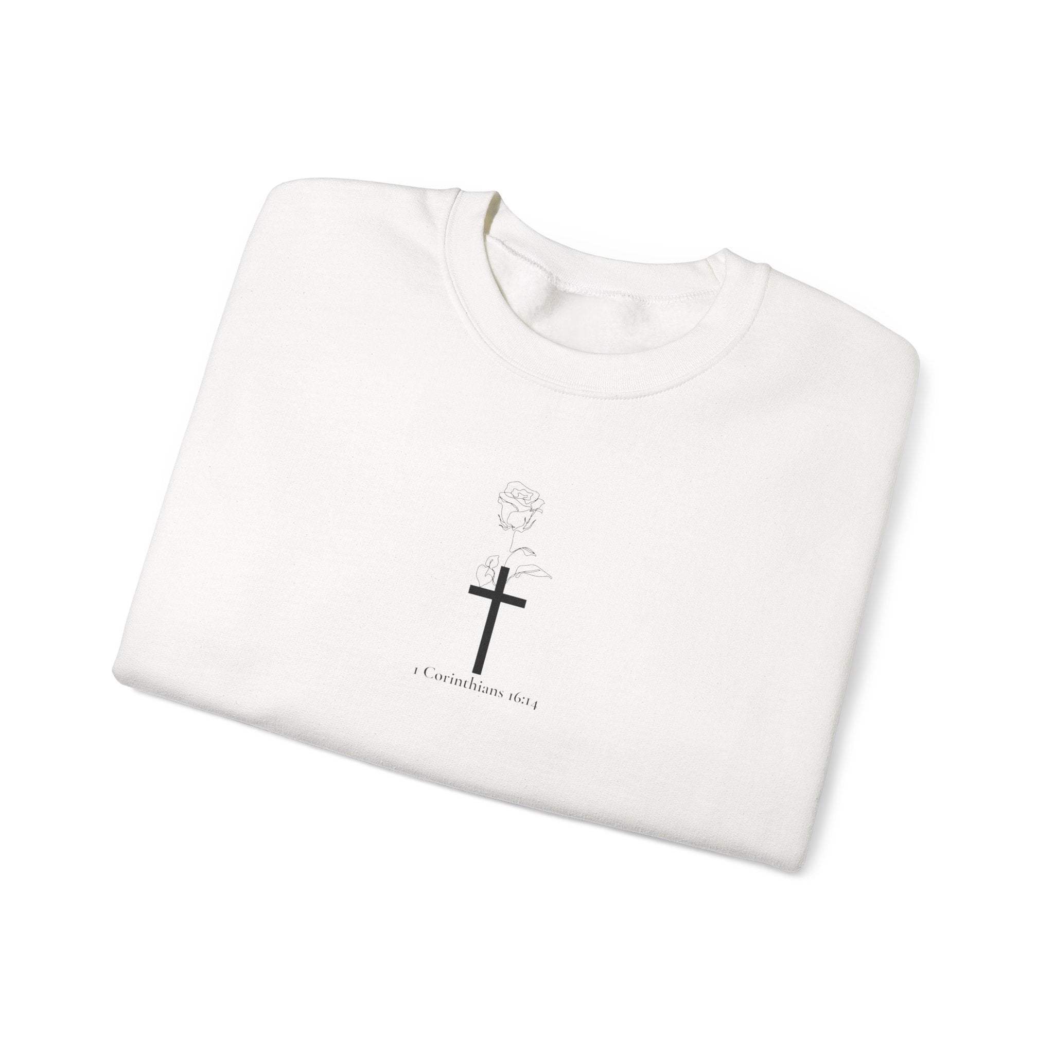 Floral Cross Crewneck Sweatshirt