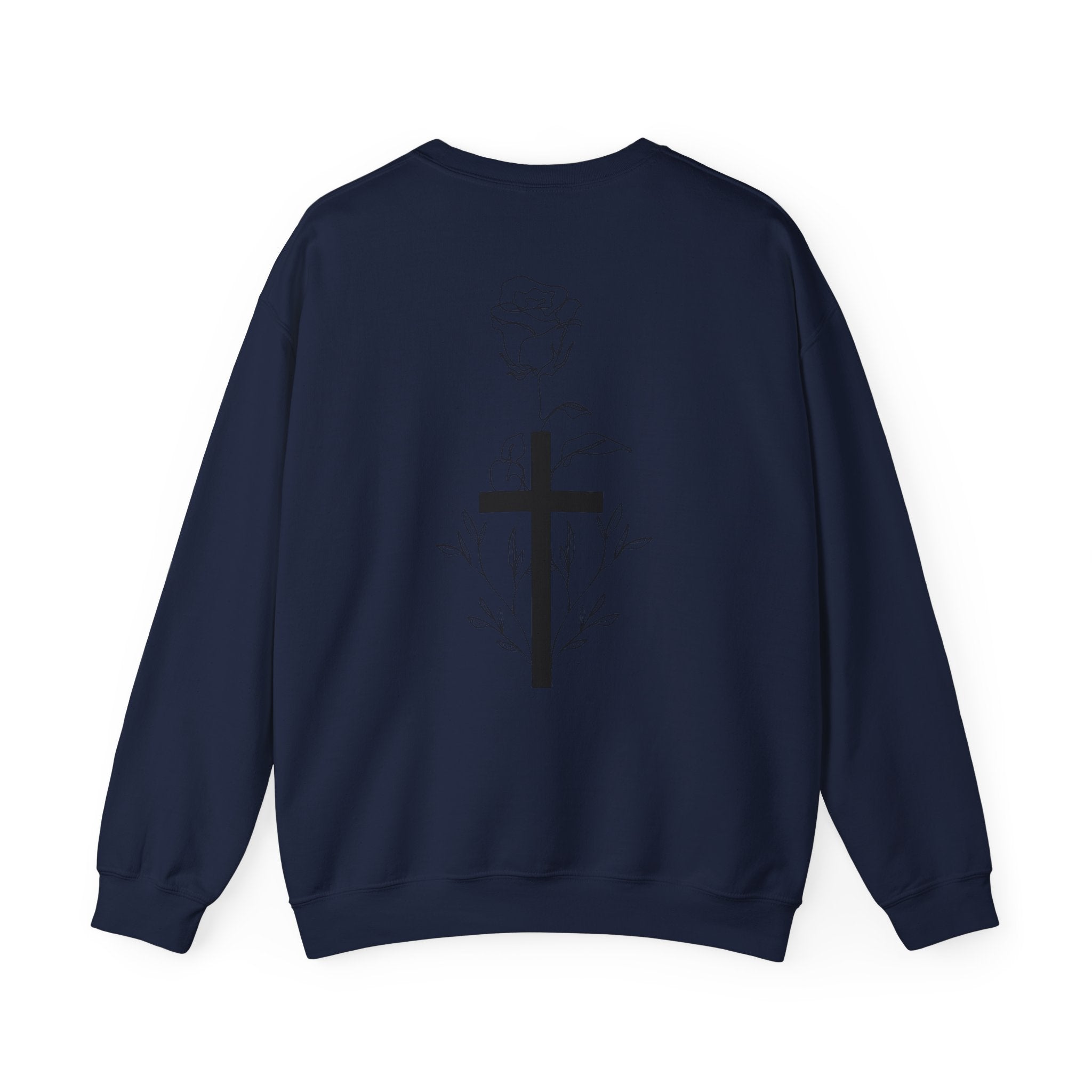 Floral Cross Crewneck Sweatshirt